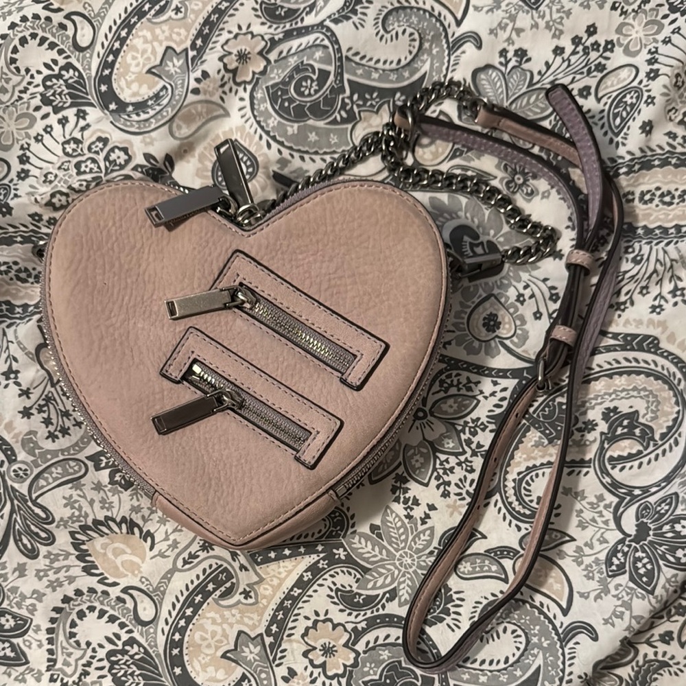 Rebecca Minkoff Pink Crossbody Bag with Heart Shape